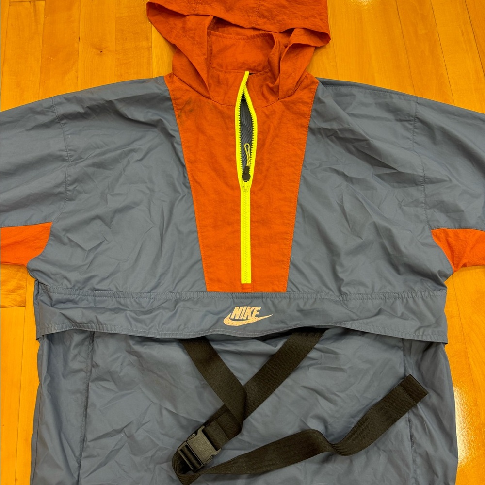 Nike Orange and Gray Pullover Jacket